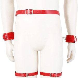 Adjustable Restraint Handcuff & Thigh BDSM Set – Bondage Pleasure Kit (Ibadan)
