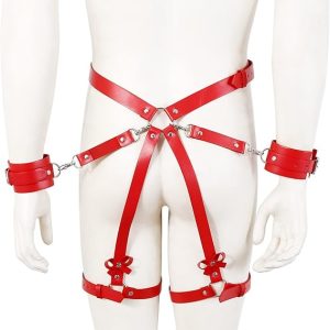 Adjustable Restraint Handcuff & Thigh BDSM Set – Bondage Pleasure Kit (Ibadan)