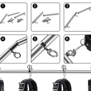 Adjustable BDSM Spreader Bar Set – Kinky Bondage Kit for Couples | Ibadan Sex Toys