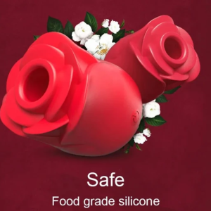 Rose Sucker with Licker Base – Dual Pleasure Vibrator with Intense Suction & Licking Stimulation | Ibadan Sex Toys