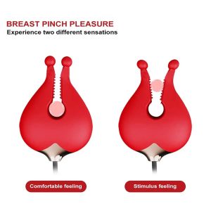 Rose Wand Vibrator with Vibrating Nipple Clamp – Intense Dual Pleasure | Ibadan Sex Toys