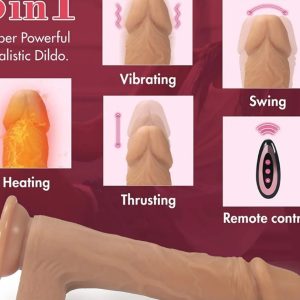 Thrusting Realistic Dancing Dildo – Powerful Lifelike Vibration Toy